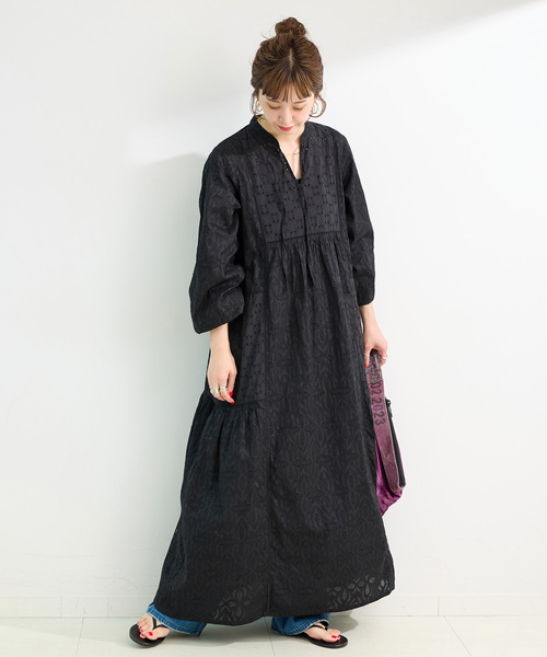 【新品】イーペ　ファーマーズジャカードワンピース KIDS（original）ジャカードワンピース | make_ai