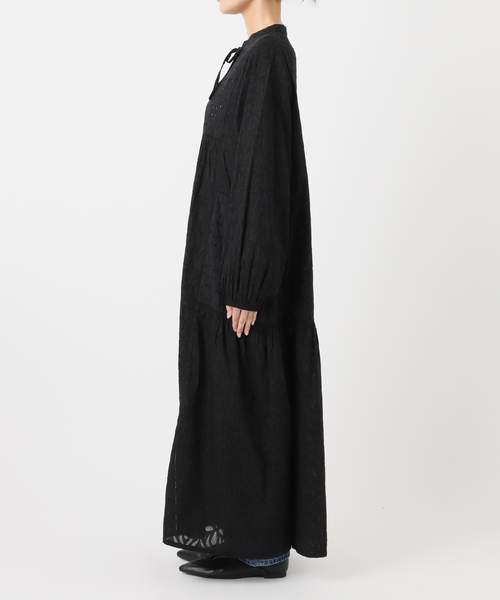 Simplicite（サンプリシテ）の「手洗い可 / ジャカードシフリーL/Sワンピース（ワンピース・レディース・ブラック/オレンジ・FREE）」の15枚目の写真