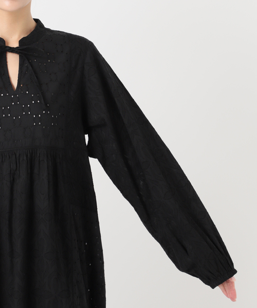 Simplicite（サンプリシテ）の「手洗い可 / ジャカードシフリーL/Sワンピース（ワンピース・レディース・ブラック/オレンジ・FREE）」の18枚目の写真