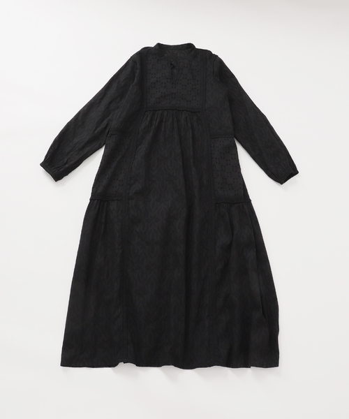 【新品】イーペ　ファーマーズジャカードワンピース Ezick ワンピース Back design ジャガード切り替えフレア