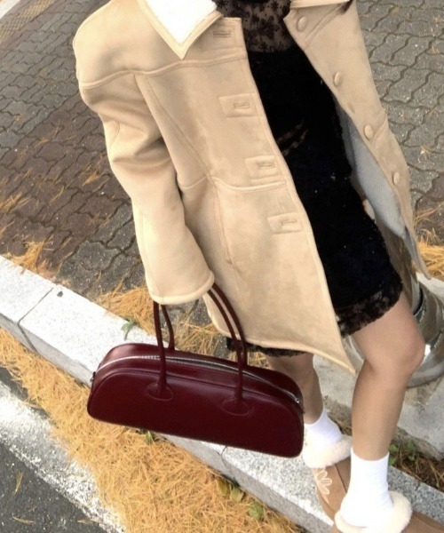 LAC-VERT（ラック・ヴェール）の「横長ショルダーバッグ（ショルダーバッグ・レディース・ブラック/ボルドー・FREE）」の8枚目の写真