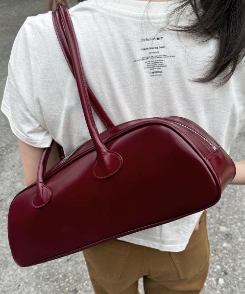 LAC-VERT（ラック・ヴェール）の「横長ショルダーバッグ（ショルダーバッグ・レディース・ブラック/ボルドー・FREE）」の3枚目の写真