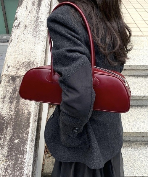 LAC-VERT（ラック・ヴェール）の「横長ショルダーバッグ（ショルダーバッグ・レディース・ブラック/ボルドー・FREE）」の4枚目の写真