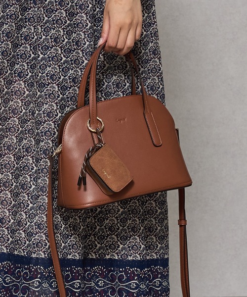 Ungrid（アングリッド）の「【Ungrid/アングリッド】　ケースチャーム付　軽量ミニハンドバッグ（ハンドバッグ・レディース・ベージュ/ブラック/キャメル/ダークブラウン・FREE）」の4枚目の写真