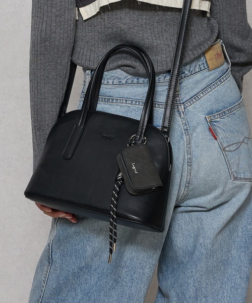 Ungrid（アングリッド）の「【Ungrid/アングリッド】　ケースチャーム付　軽量ミニハンドバッグ（ハンドバッグ・レディース・ベージュ/ブラック/キャメル/ダークブラウン・FREE）」の2枚目の写真