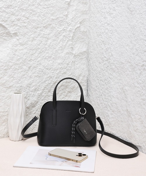 Ungrid（アングリッド）の「【Ungrid/アングリッド】　ケースチャーム付　軽量ミニハンドバッグ（ハンドバッグ・レディース・ベージュ/ブラック/キャメル/ダークブラウン・FREE）」の8枚目の写真