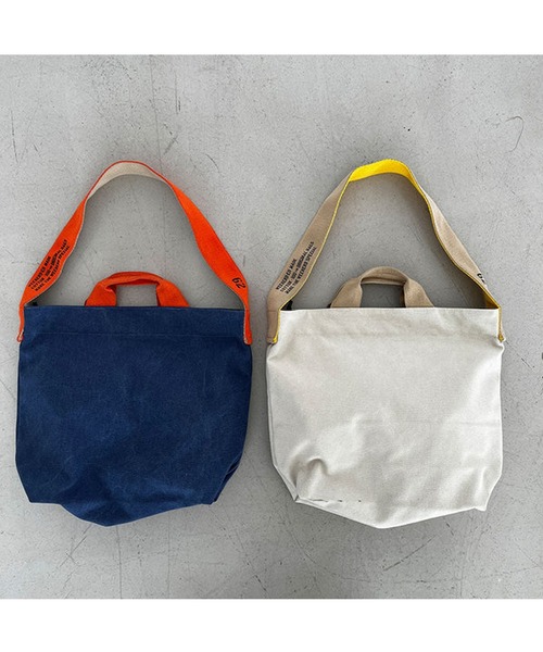 GLOBAL FORME CONCRETE（グローバルフォルムコンクリート）の「【WEEKEND(ER)】FADE CANVAS 2WAY TOTE（ショルダーバッグ・メンズ・ネイビー/ブラウン/ナチュラル/ブラック・FREE）」の18枚目の写真