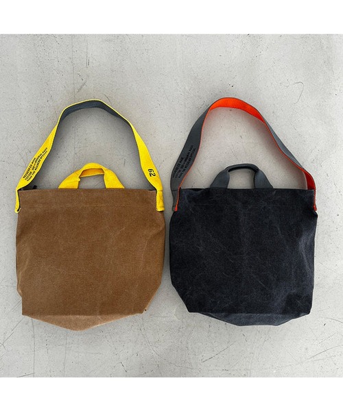 GLOBAL FORME CONCRETE（グローバルフォルムコンクリート）の「【WEEKEND(ER)】FADE CANVAS 2WAY TOTE（ショルダーバッグ・メンズ・ネイビー/ブラウン/ナチュラル/ブラック・FREE）」の19枚目の写真
