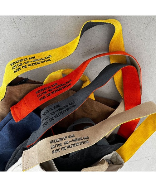 GLOBAL FORME CONCRETE（グローバルフォルムコンクリート）の「【WEEKEND(ER)】FADE CANVAS 2WAY TOTE（ショルダーバッグ・メンズ・ネイビー/ブラウン/ナチュラル/ブラック・FREE）」の20枚目の写真