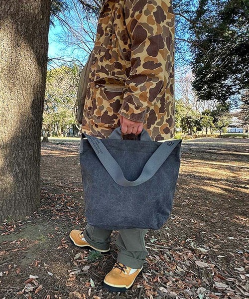 GLOBAL FORME CONCRETE（グローバルフォルムコンクリート）の「【WEEKEND(ER)】FADE CANVAS 2WAY TOTE（ショルダーバッグ・メンズ・ネイビー/ブラウン/ナチュラル/ブラック・FREE）」の6枚目の写真
