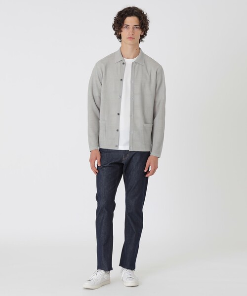 BLACK LABEL CRESTBRIDGE（ブラックレーベル・クレストブリッジ）の「シアーチェックシャツカーディガン（カーディガン/ボレロ・メンズ・ホワイト系その他/ブラック/レッド系その他2・L/M/XL）」の4枚目の写真