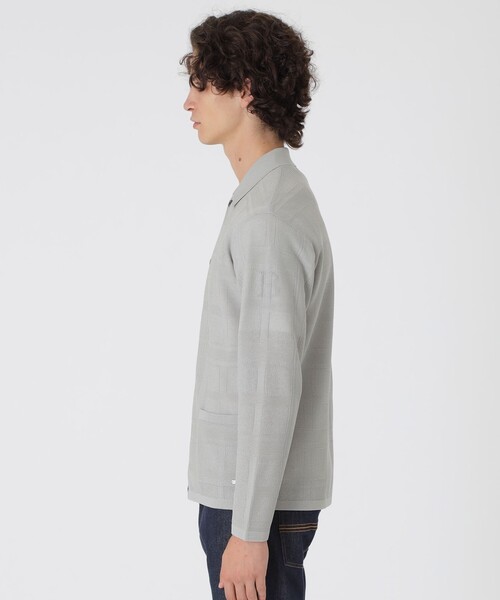 BLACK LABEL CRESTBRIDGE（ブラックレーベル・クレストブリッジ）の「シアーチェックシャツカーディガン（カーディガン/ボレロ・メンズ・ホワイト系その他/ブラック/レッド系その他2・L/M/XL）」の6枚目の写真