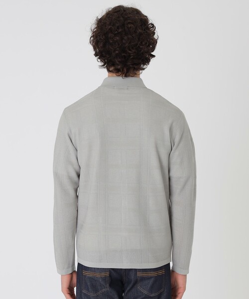 BLACK LABEL CRESTBRIDGE（ブラックレーベル・クレストブリッジ）の「シアーチェックシャツカーディガン（カーディガン/ボレロ・メンズ・ホワイト系その他/ブラック/レッド系その他2・L/M/XL）」の7枚目の写真