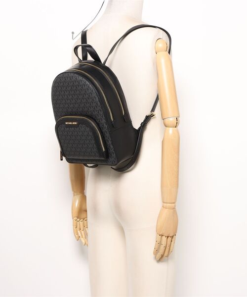 新品 マイケルコース JAYCEE ジップポケット バックパック ミディアム 黒 公式アウトレット】JAYCEE ジップポケット バックパック