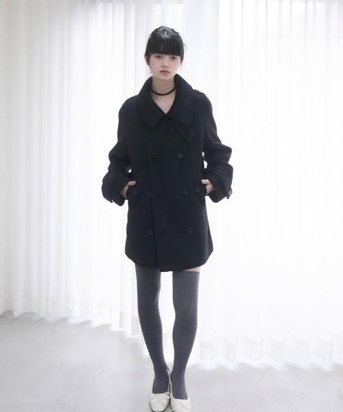 Smyeon(スミョン)の「Middle shaggy coat/ミドルシャギーコート(その他アウター・レディース・ブラック/グレー/オフホワイト・FREE)」の3枚目の写真