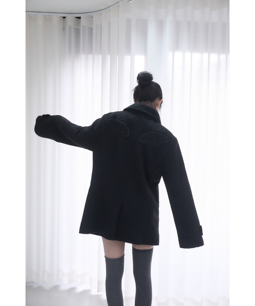 Smyeon(スミョン)の「Middle shaggy coat/ミドルシャギーコート(その他アウター・レディース・ブラック/グレー/オフホワイト・FREE)」の8枚目の写真