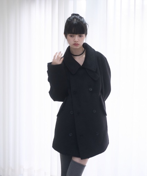 Smyeon(スミョン)の「Middle shaggy coat/ミドルシャギーコート(その他アウター・レディース・ブラック/グレー/オフホワイト・FREE)」の10枚目の写真