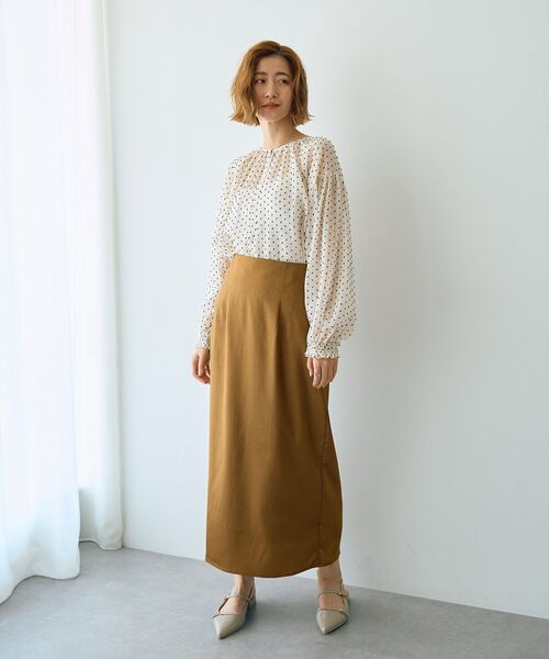 YECCA VECCA(イェッカヴェッカ)の「シアードットジャガードブラウス(シャツ/ブラウス・レディース・アイボリー/ブラック/グリーン・FREE)」の13枚目の写真