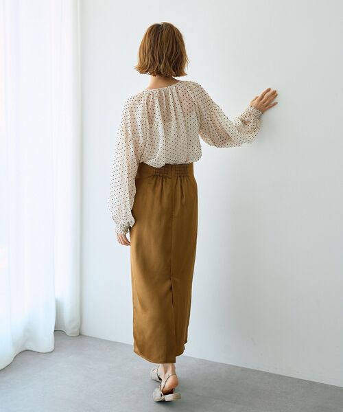 YECCA VECCA(イェッカヴェッカ)の「シアードットジャガードブラウス(シャツ/ブラウス・レディース・アイボリー/ブラック/グリーン・FREE)」の16枚目の写真