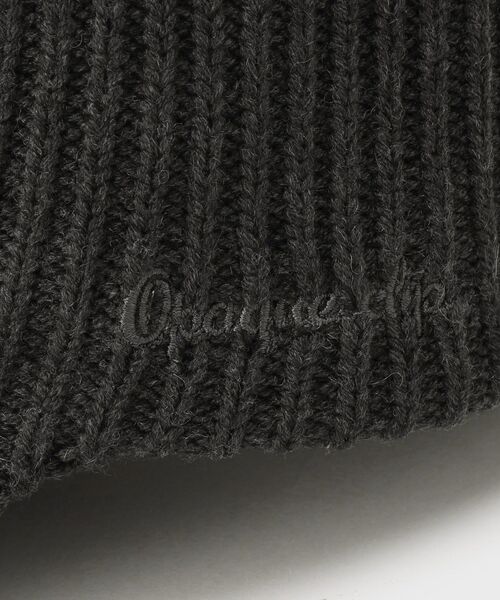 OPAQUE.CLIP(オペークドットクリップ)の「ロゴ入りリブニットキャップ(キャップ・レディース・ブラック/チャコールグレー・00)」の7枚目の写真