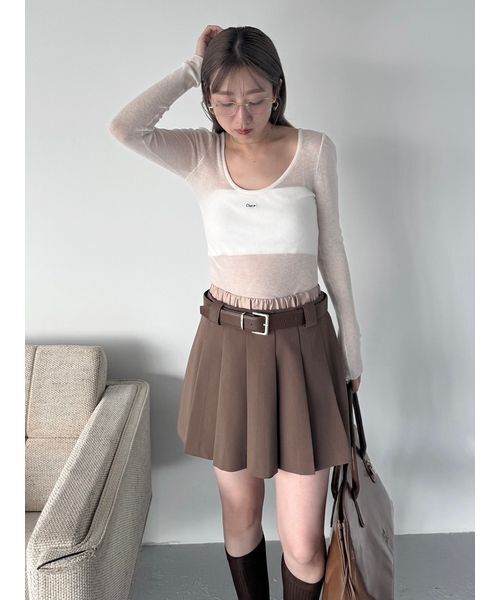 スナイデル×チャコット【Chacott】シアーリブニット　ピンク　新作美品 Chacott】シアーリブニット（ニット/セーター）｜Chacott（チャコット