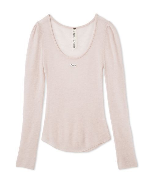 Chacott（チャコット）の「【Chacott】シアーリブニット（ニット/セーター・レディース・オフホワイト/チャコールグレー/ワインレッド/ピンク・F）」の9枚目の写真