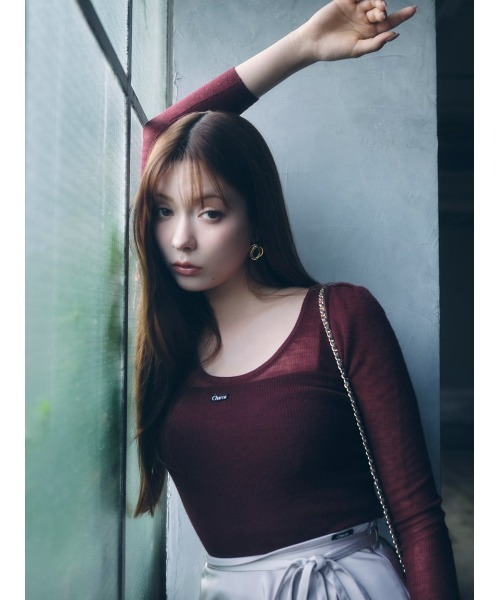 snidel chacott シアーリブニット pnk-f Chacott】シアーリブニット（ニット）｜SNIDEL（スナイデル