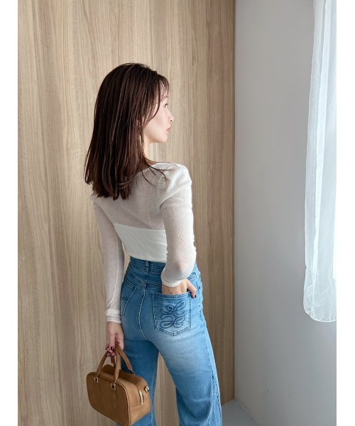 snidel chacott シアーリブニット pnk-f Chacott ニット セーター 「Chacott」シアーリブニット
