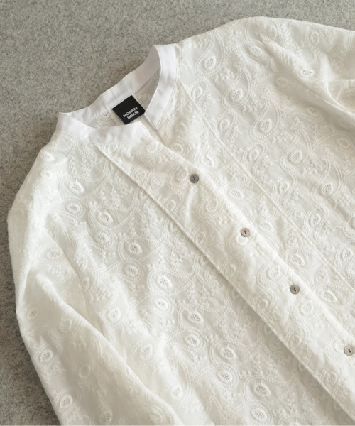 NOMBRE IMPAIR（ノンブルアンペール）の「コットンペイズリー刺繍　スキッパーブラウス（シャツ/ブラウス・レディース・ホワイト・FREE）」の14枚目の写真