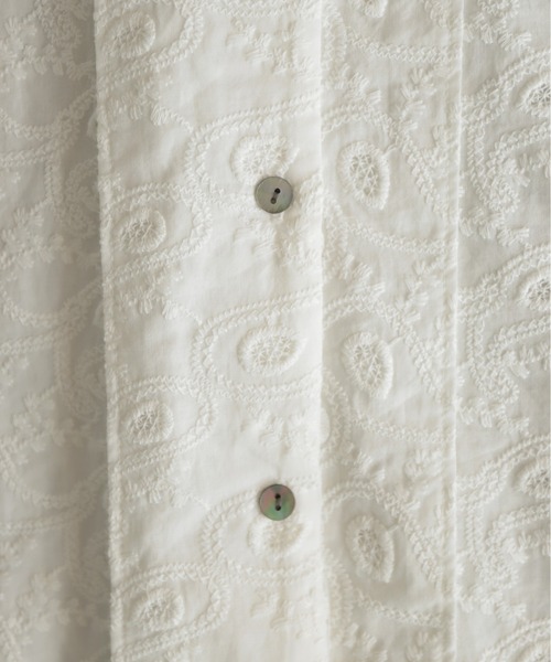 NOMBRE IMPAIR（ノンブルアンペール）の「コットンペイズリー刺繍　スキッパーブラウス（シャツ/ブラウス・レディース・ホワイト・FREE）」の11枚目の写真