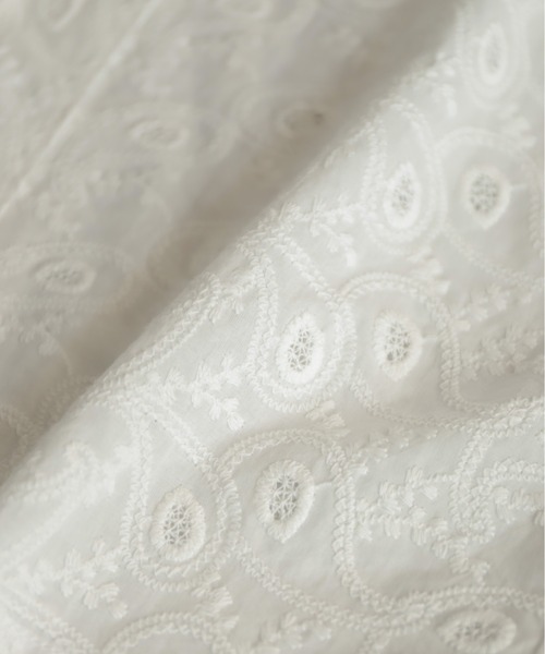 NOMBRE IMPAIR（ノンブルアンペール）の「コットンペイズリー刺繍　スキッパーブラウス（シャツ/ブラウス・レディース・ホワイト・FREE）」の15枚目の写真