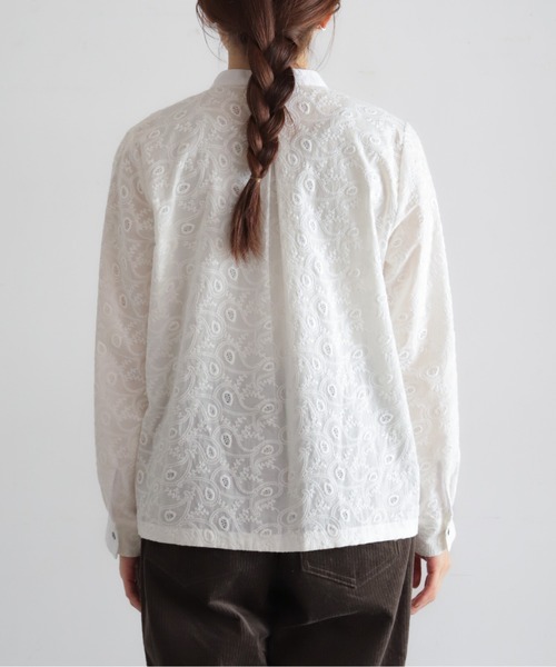 NOMBRE IMPAIR（ノンブルアンペール）の「コットンペイズリー刺繍　スキッパーブラウス（シャツ/ブラウス・レディース・ホワイト・FREE）」の19枚目の写真