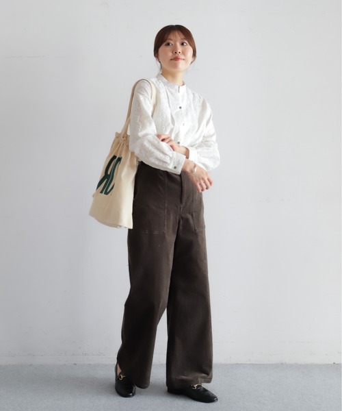 NOMBRE IMPAIR（ノンブルアンペール）の「コットンペイズリー刺繍　スキッパーブラウス（シャツ/ブラウス・レディース・ホワイト・FREE）」の12枚目の写真