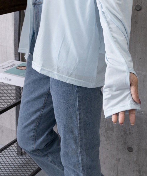 Miniministore(ミニミニストア)の「UV対策パーカー 冷感タッチカーディガン(カーディガン/ボレロ・レディース・ダークグレー/ブラック/イエロー/ラベンダー/ブルー/ピンク/オフホワイト・FREE)」の9枚目の写真