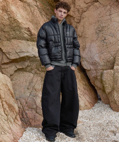 OY(オーワイ)の「『OY/オーワイ』VERTICAL PANEL PUFFER JACKET/バーティカルパネル中綿ジャケット(ダウンジャケット/コート・レディース・ブラック/ライトグレー・L/M)」の10枚目の写真