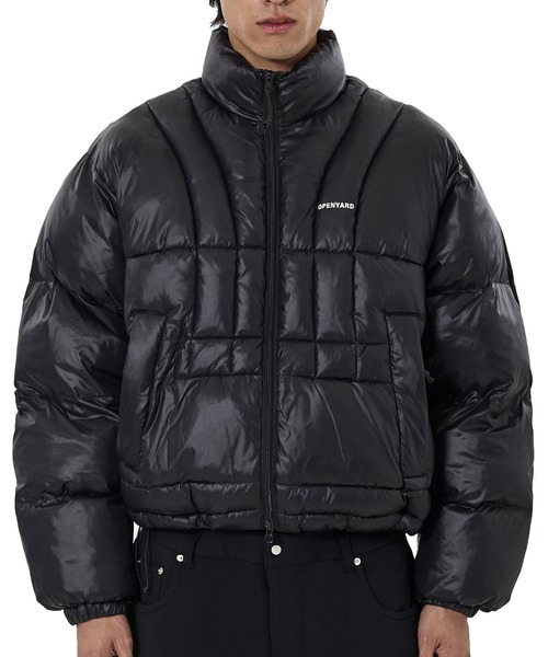 OY(オーワイ)の「『OY/オーワイ』VERTICAL PANEL PUFFER JACKET/バーティカルパネル中綿ジャケット(ダウンジャケット/コート・レディース・ブラック/ライトグレー・L/M)」の3枚目の写真