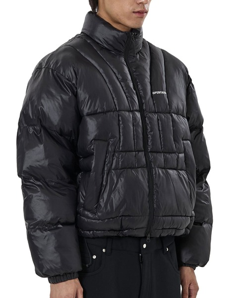 OY(オーワイ)の「『OY/オーワイ』VERTICAL PANEL PUFFER JACKET/バーティカルパネル中綿ジャケット(ダウンジャケット/コート・レディース・ブラック/ライトグレー・L/M)」の4枚目の写真