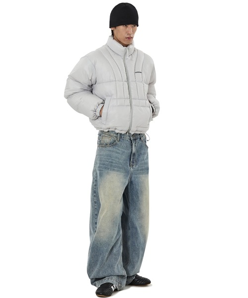 OY(オーワイ)の「『OY/オーワイ』VERTICAL PANEL PUFFER JACKET/バーティカルパネル中綿ジャケット(ダウンジャケット/コート・レディース・ブラック/ライトグレー・L/M)」の16枚目の写真