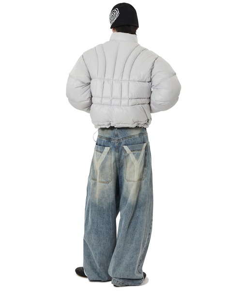 OY(オーワイ)の「『OY/オーワイ』VERTICAL PANEL PUFFER JACKET/バーティカルパネル中綿ジャケット(ダウンジャケット/コート・レディース・ブラック/ライトグレー・L/M)」の17枚目の写真