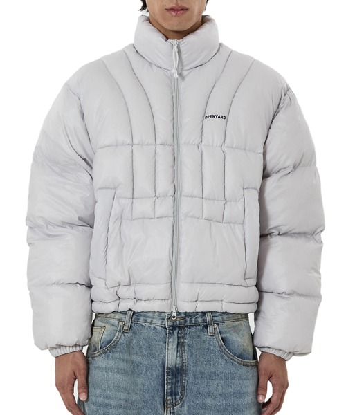OY(オーワイ)の「『OY/オーワイ』VERTICAL PANEL PUFFER JACKET/バーティカルパネル中綿ジャケット(ダウンジャケット/コート・レディース・ブラック/ライトグレー・L/M)」の12枚目の写真