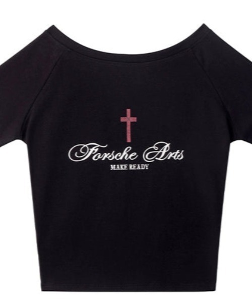 KsG(ケーエスジー)の「cross in blood off-shoulder(Tシャツ/カットソー・レディース・ブラック・SMALL/MEDIUM/LARGE)」の17枚目の写真