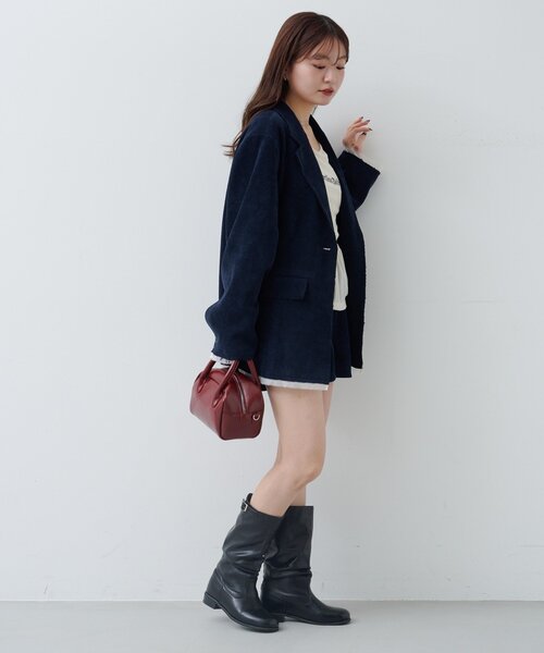 Kastane（カスタネ）の「【レザー&スエード/インソール】ルーズエンジニアブーツ（ブーツ・レディース・ダークブラウン/ベージュ/ブラック/ブラウン・37/36/38）」の7枚目の写真