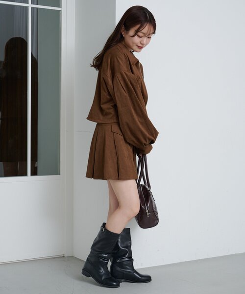 Kastane（カスタネ）の「【レザー&スエード/インソール】ルーズエンジニアブーツ（ブーツ・レディース・ダークブラウン/ベージュ/ブラック/ブラウン・37/36/38）」の10枚目の写真