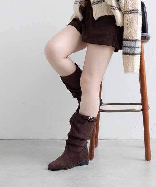 Kastane（カスタネ）の「【レザー&スエード/インソール】ルーズエンジニアブーツ（ブーツ・レディース・ダークブラウン/ベージュ/ブラック/ブラウン・37/36/38）」の11枚目の写真