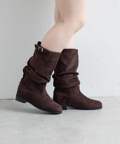 Kastane（カスタネ）の「【レザー&スエード/インソール】ルーズエンジニアブーツ（ブーツ・レディース・ダークブラウン/ベージュ/ブラック/ブラウン・37/36/38）」の13枚目の写真