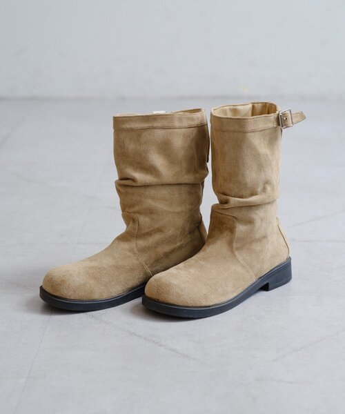 Kastane（カスタネ）の「【レザー&スエード/インソール】ルーズエンジニアブーツ（ブーツ・レディース・ダークブラウン/ベージュ/ブラック/ブラウン・37/36/38）」の20枚目の写真