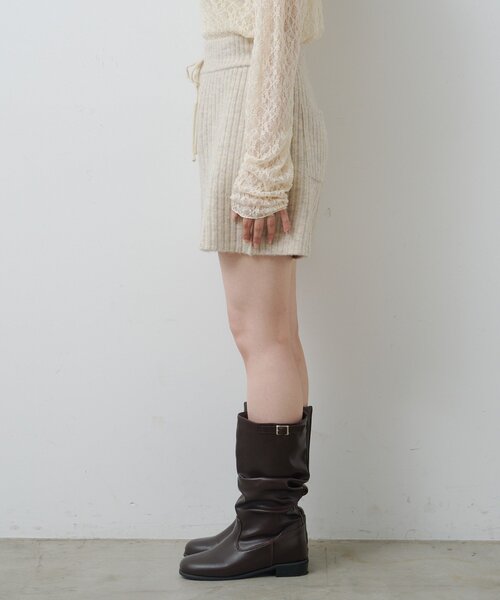 新色追加/レザー&スエード/インソール】ルーズエンジニアブーツ