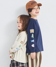 pairmanon | 【綿100%】ユニセックス ルーズシルエット 袖プリントTシャツ(Tシャツ/カットソー)