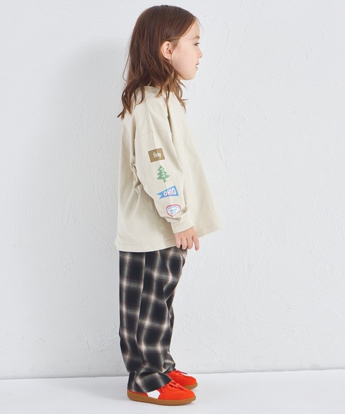 pairmanon（ペアマノン）の「【綿100%】ユニセックス ルーズシルエット 袖プリントTシャツ（Tシャツ/カットソー・キッズ・ベージュ/ブラウン/ホワイト/ネイビー・100/120/110/90/150/140/130）」の17枚目の写真