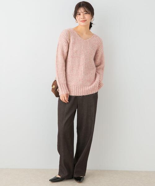 F by ROSSO(エフバイロッソ)の「F by ROSSO カーブフォルムデニムパンツ(デニムパンツ・レディース・ネイビー/ブラウン・38/36)」の11枚目の写真
